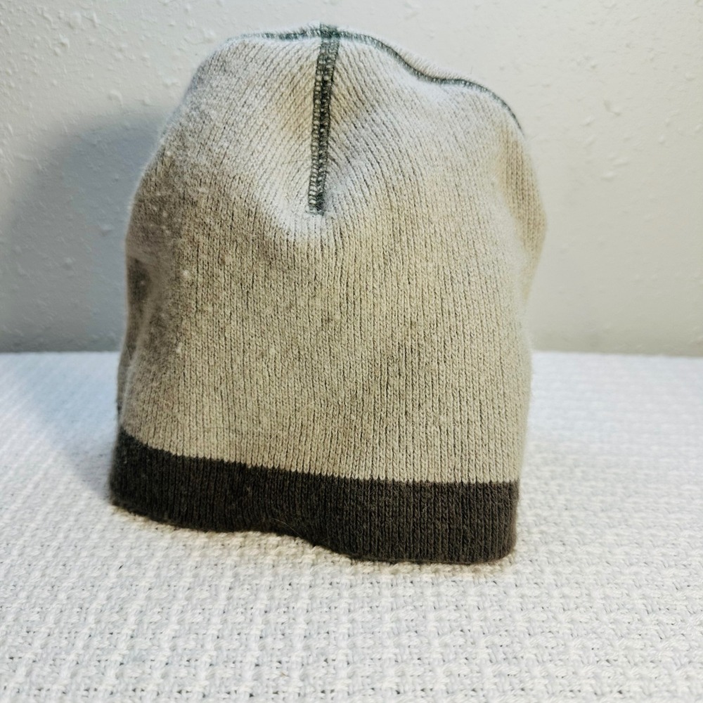 GAP Kids Beanie Hat Gray Brown Knit‎ Wool Blend Winter Warm